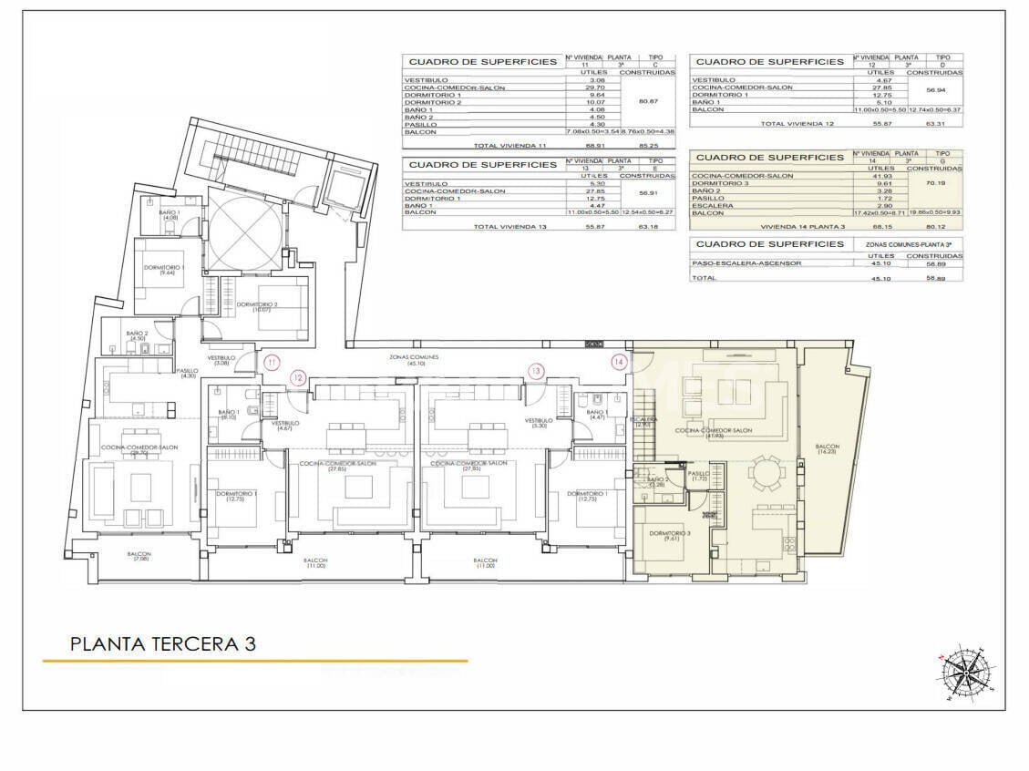 Квартира в Торревьеха, Аликанте, Испания 3 спальни, 161м2 №149950