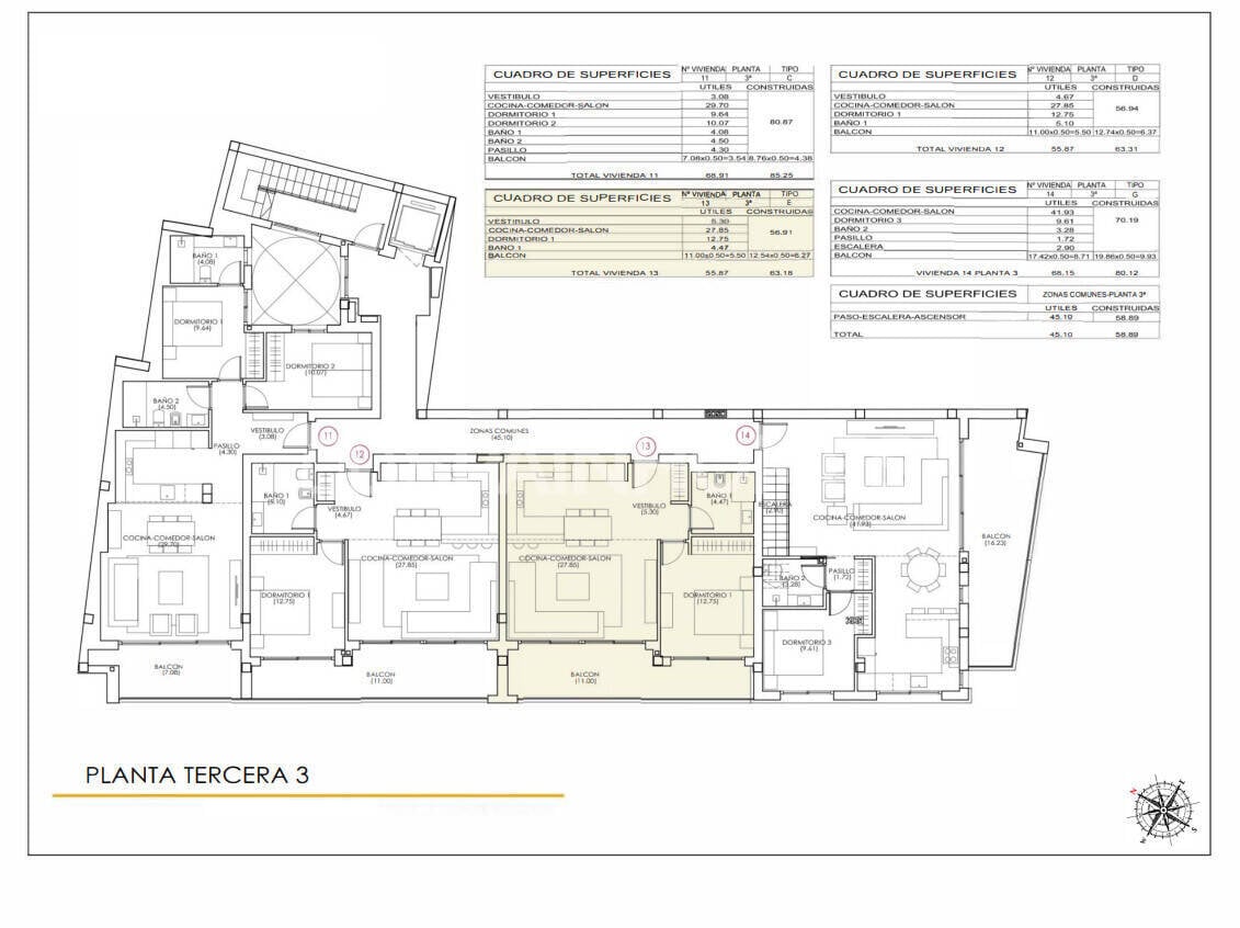 Квартира в Торревьеха, Аликанте, Испания 3 спальни, 161м2 №149950