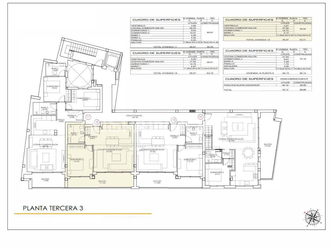 Квартира в Торревьеха, Аликанте, Испания 3 спальни, 161м2 №149950