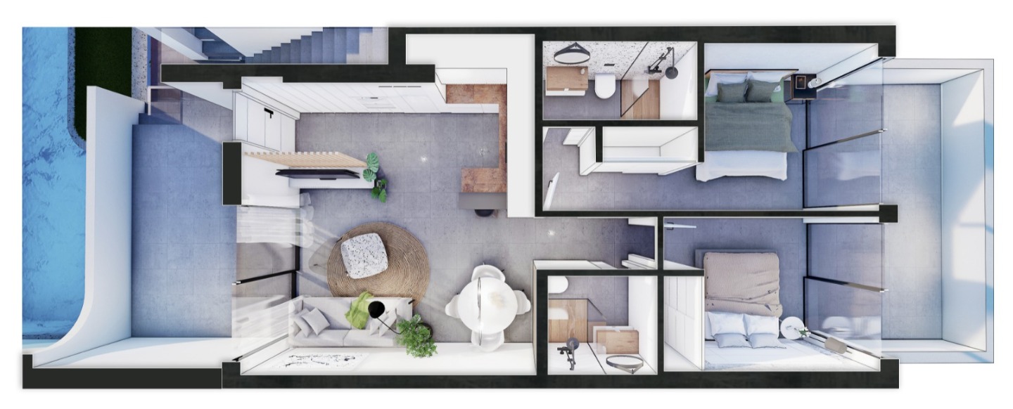 Huoneisto Lo Pagan, Murcia, Espanja 2 makuuhuonetta, 63 m2 No. 80942