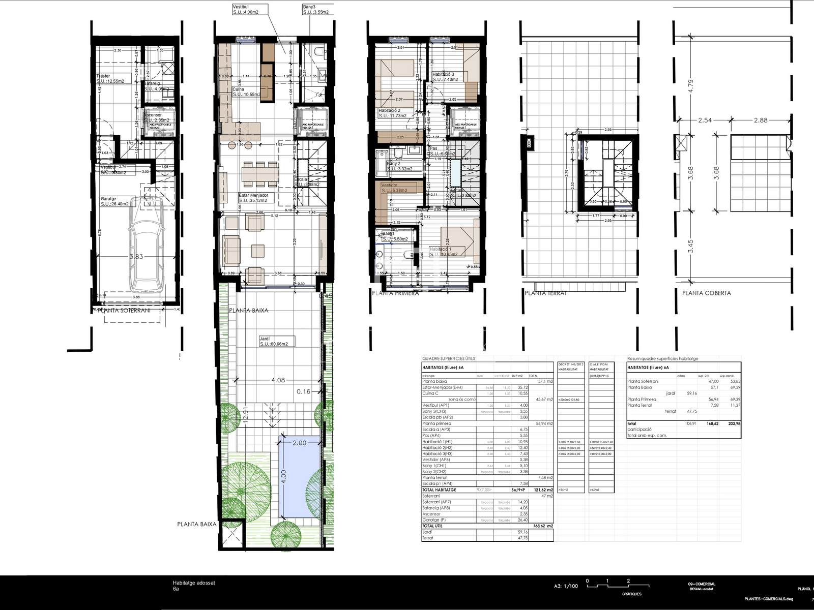 Huvila Barcelona, Espanja 3 makuuhuonetta, 159 m2 No. 192771
