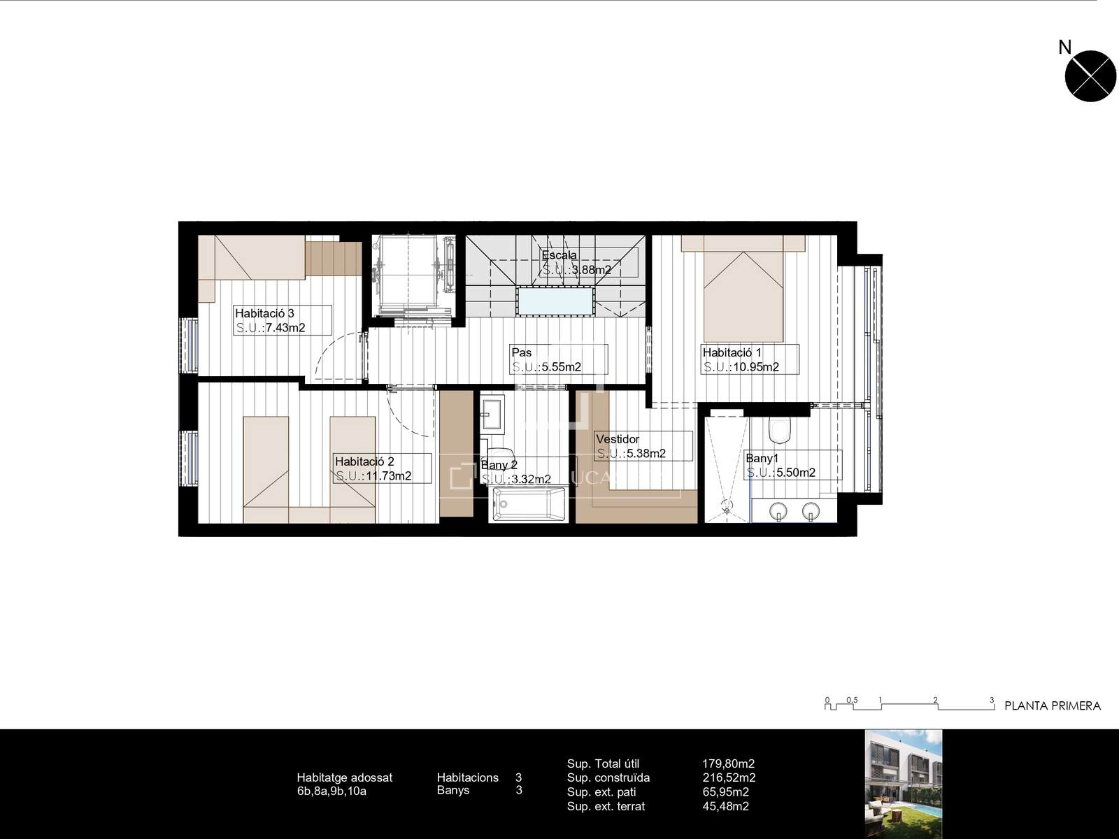 Huvila Barcelona, Espanja 3 makuuhuonetta, 174 m2 No. 192772