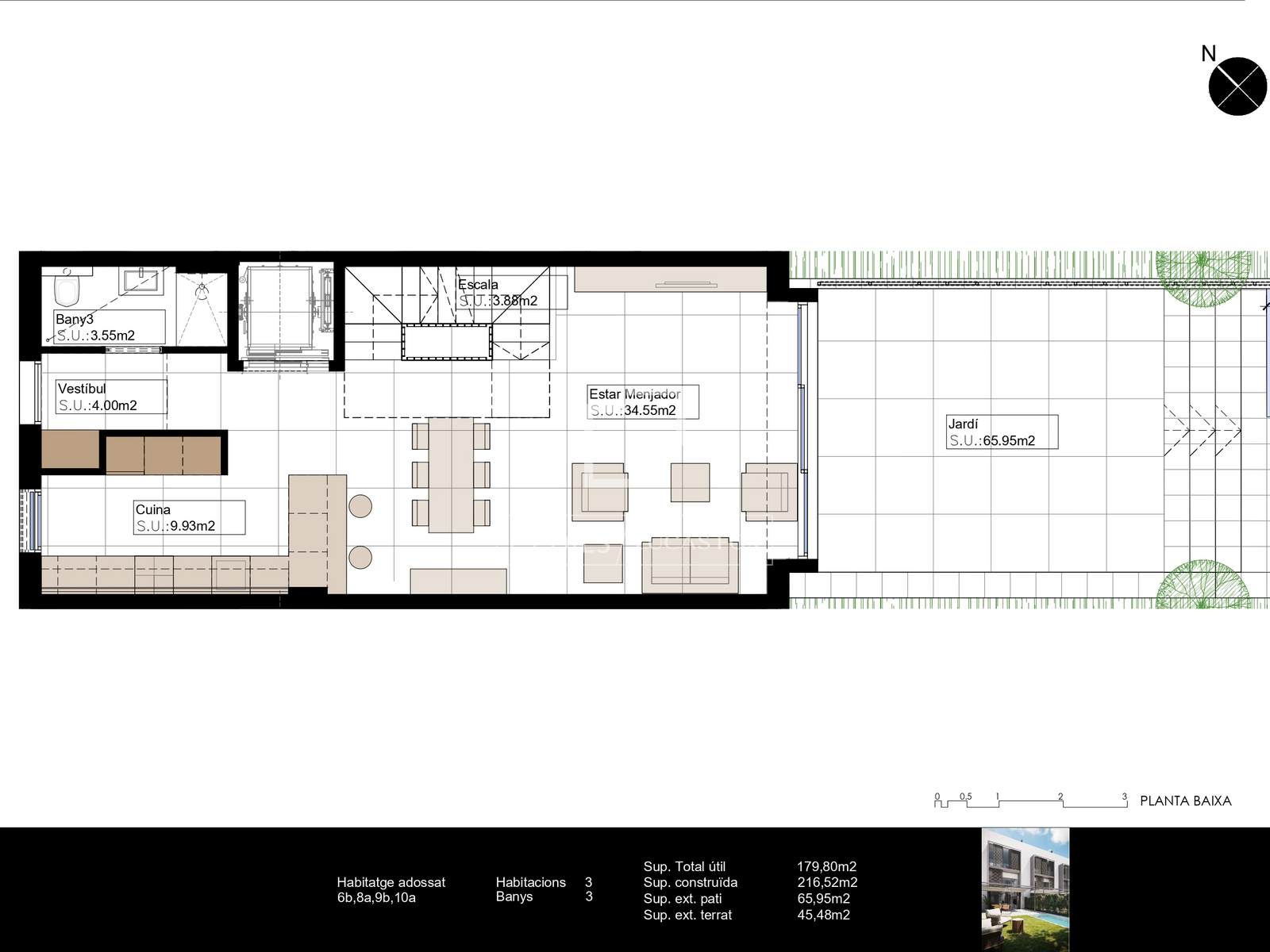 Huvila Barcelona, Espanja 3 makuuhuonetta, 174 m2 No. 192772