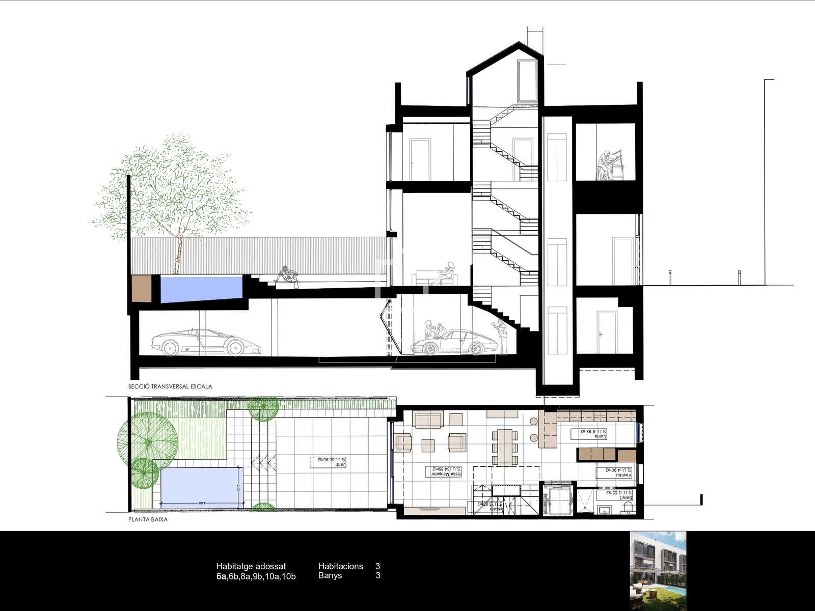 Huvila Barcelona, Espanja 3 makuuhuonetta, 174 m2 No. 192772