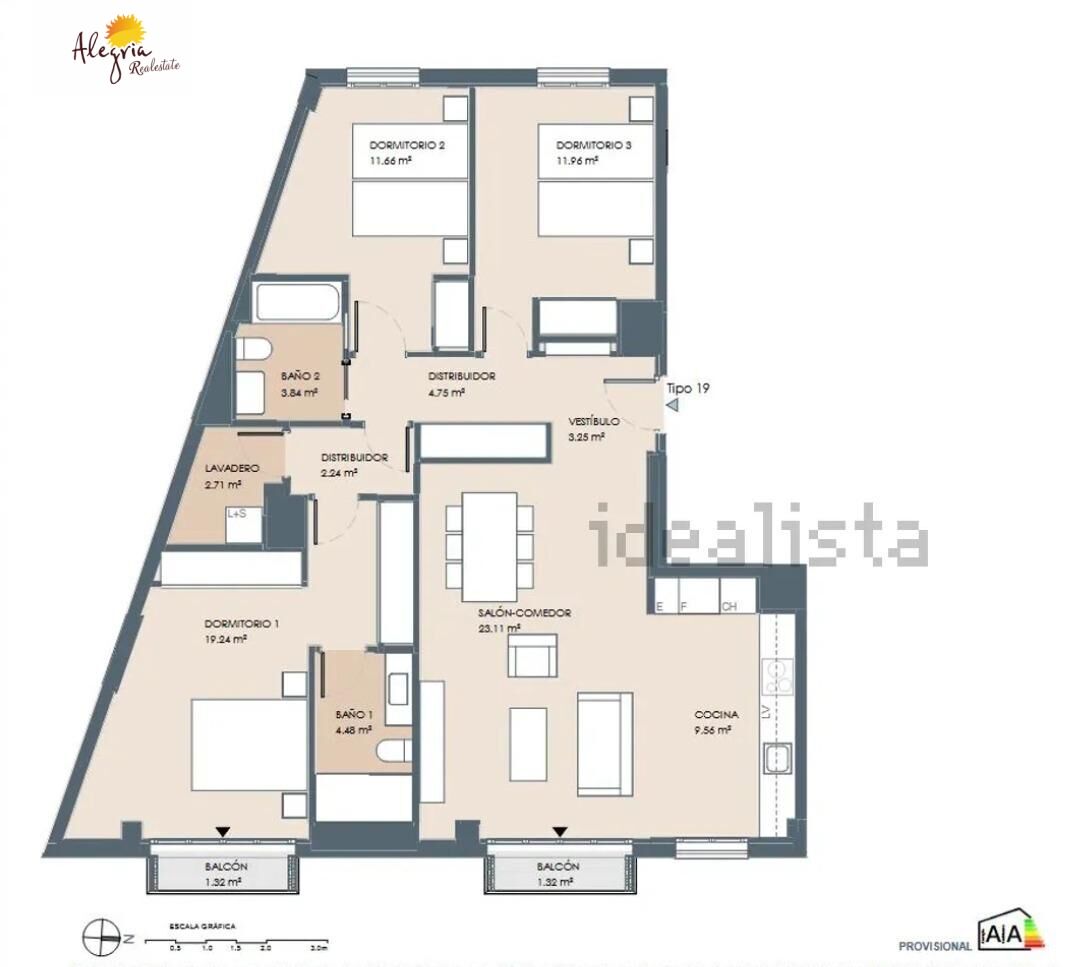 Квартира в Валенсия, Испания 2 спальни, 118м2 №168008