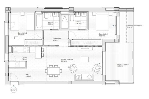 Продажа пентхауса в Эстепона, Малага, Испания 2 спальни, 71м2 №101735 - фото 13