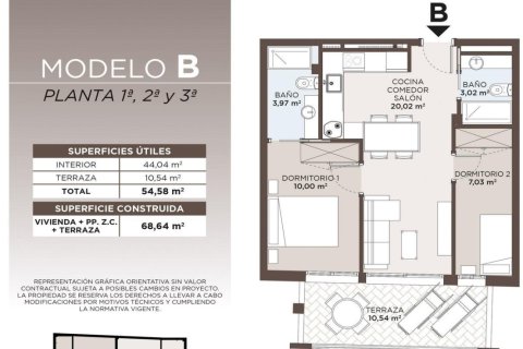 Dzīvoklis pārdošanā Torrevieja, Alicante, Spānijā 2 istabas, 68 m2 Nr. 180351 - attēls 11