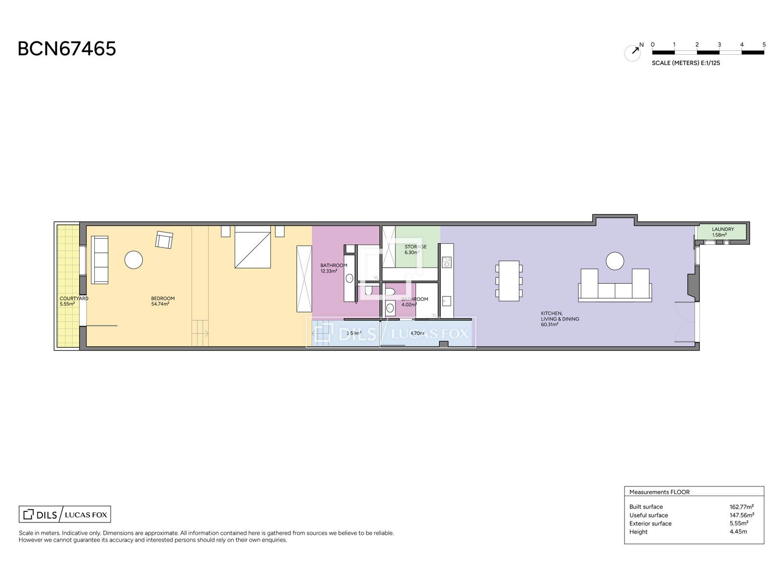 Apartamento en Barcelona, España 1 dormitorio, 163 m2 No. 166786