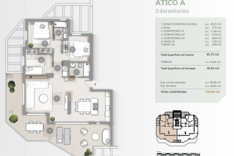 Wohnung zum Verkauf in Calpe, Alicante, Spanien 2 Schlafzimmer, 109 m2 Nr. 165230 - Foto 7