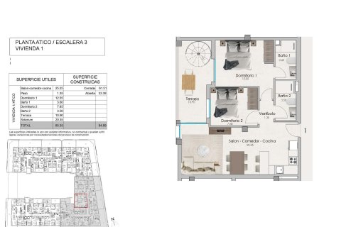 Ático en venta en Santa Pola, Alicante, España 2 dormitorios, 94 m2 No. 171222 - foto 6