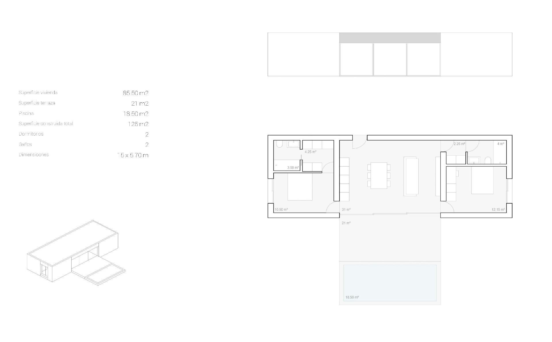 Villa a L'Alfàs del Pi, Alicante, Spagna 2 camere da letto, 85 mq. N° 103491