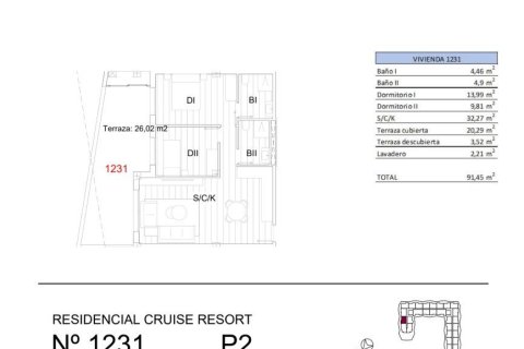 Apartament San Miguel de Salinas, Alicante, Hiszpania 2 sypialnie, 91 mkw. nr 133767 – zdjęcie 15