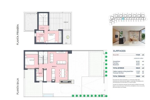 Huvila myytävänä Torre-Pacheco, Murcia, Espanja, 2 makuuhuonetta, 186 m2 No. 137165 - kuva 9