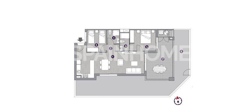 Penthouse w Torrevieja, Alicante, Hiszpania 3 sypialnie, 100 mkw. nr 167923