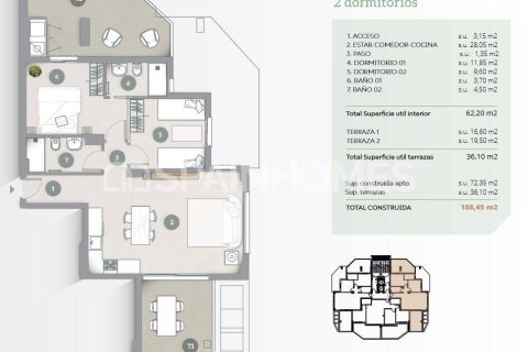 Продажа квартиры в Кальпе, Аликанте, Испания 2 спальни, 72м2 №155894 - фото 12