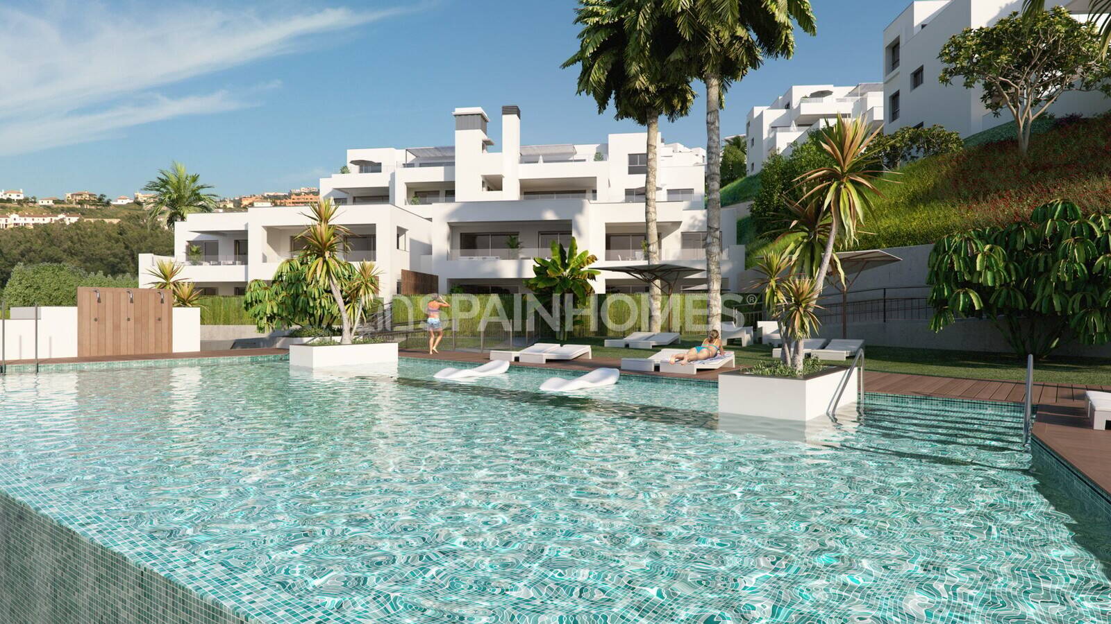 Lägenhet i Casares, Malaga, Spanien 2 sovrum, 77 kvm. Nr. 155893