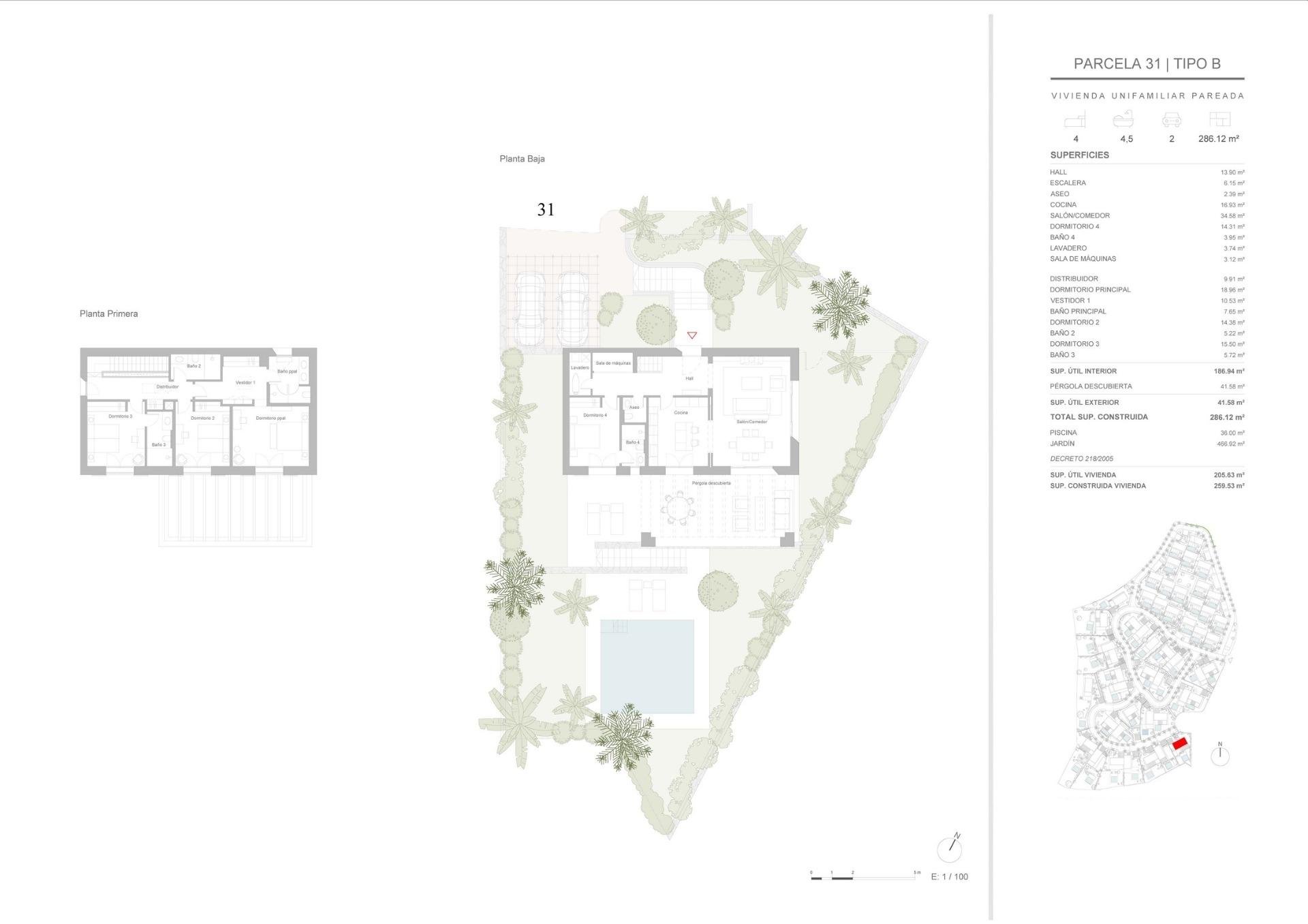 Villa i Sotogrande, Cadiz, Spanien 4 sovrum, 268 kvm. Nr. 151608