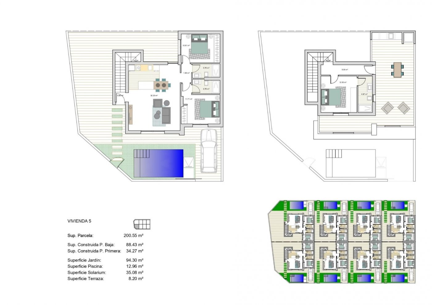 Villa en Roldán, Murcia, España 3 dormitorios, 122 m2 No. 142790