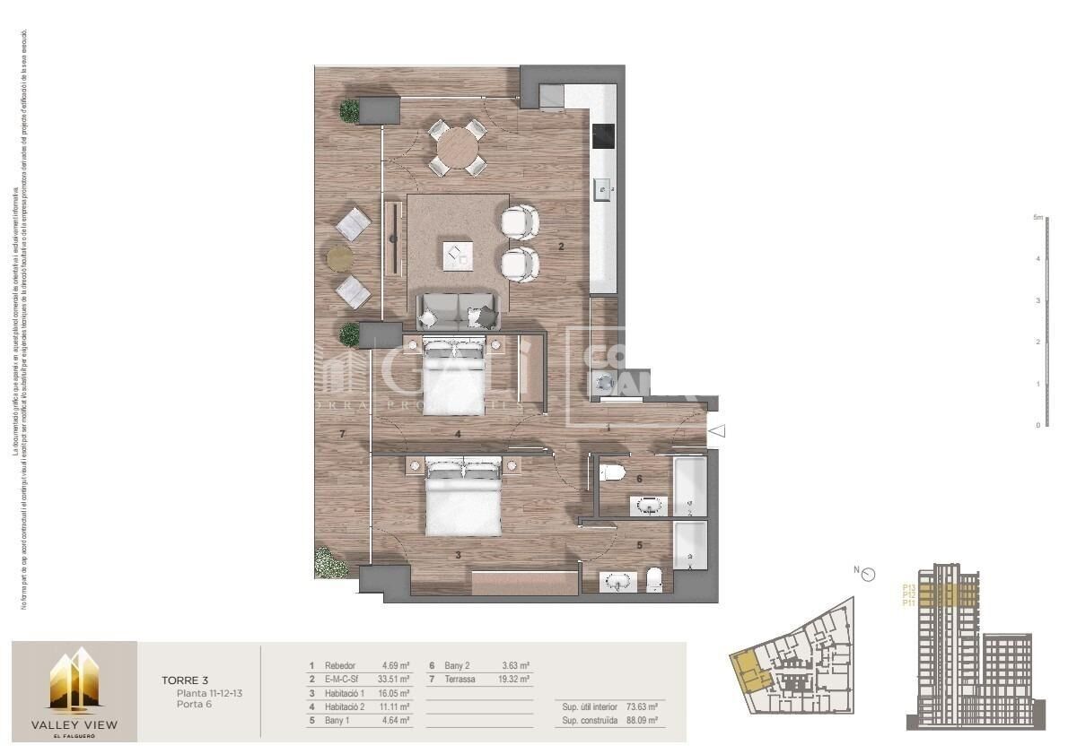 Apartament w Principado De Andorra (Ninguna Poblacion Tiene C.P.), Lleida, Hiszpania 2 sypialnie, 108 mkw. nr 178910