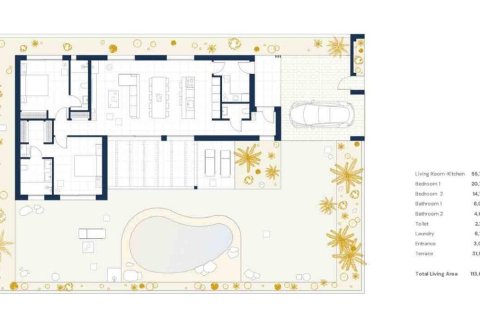 Продажа виллы в Банос и Мендиго, Мурсия, Испания 2 спальни, 167м2 №151536 - фото 30