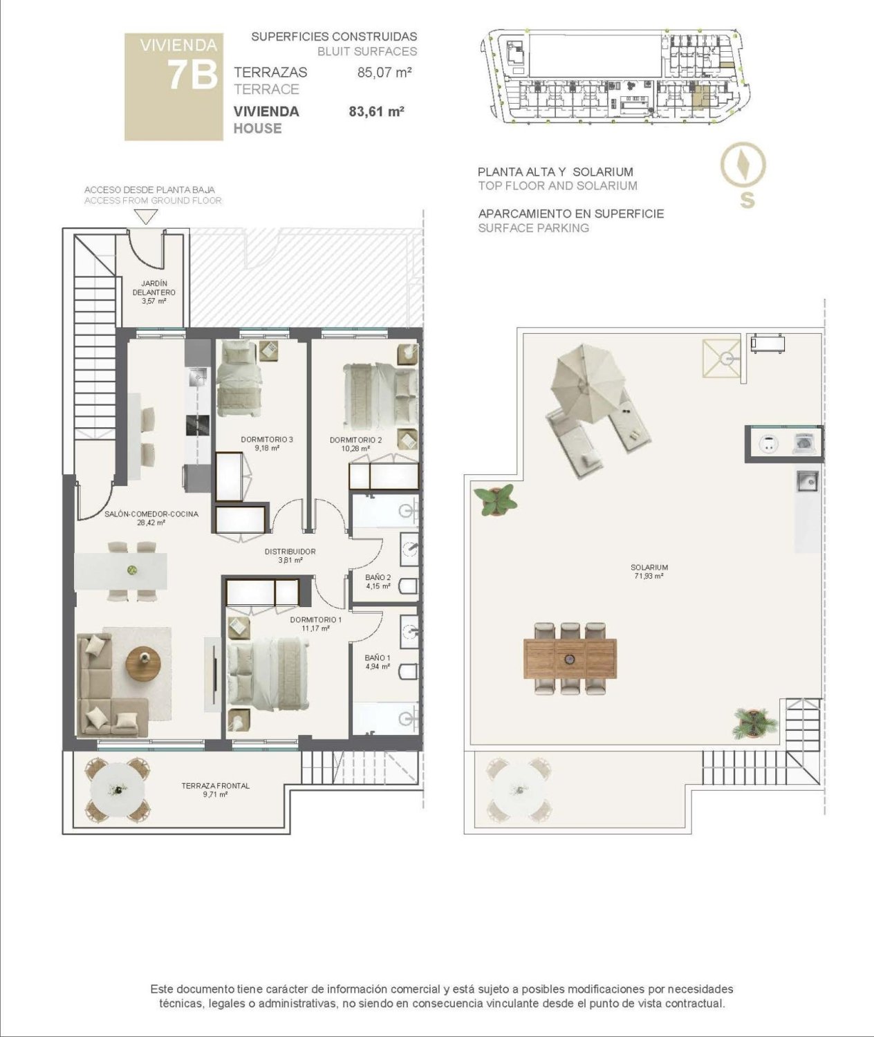 Bungalow a Torre de la Horadada, Alicante, Spagna 3 camere da letto, 82 mq. N° 193182
