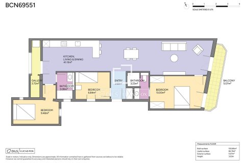 Apartament w Barcelona, Hiszpania 3 sypialnie, 101 mkw. nr 168311 – zdjęcie 27