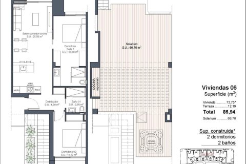 Bungalowi myytävänä Ciudad Quesada, Alicante, Espanja, 2 makuuhuonetta, 73 m2 No. 141868 - kuva 23