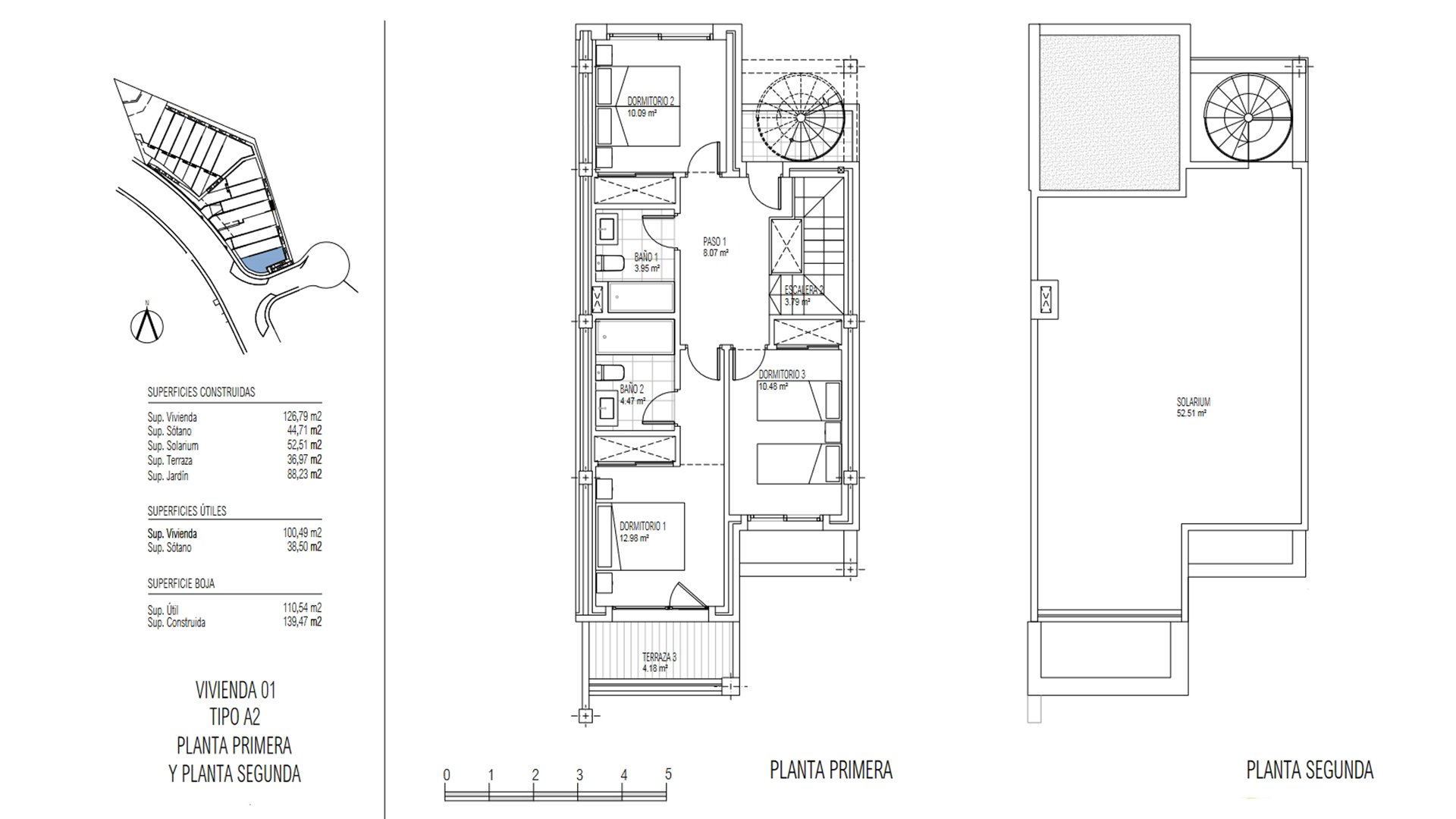 Townhouse in Golden View II, Manilva, Malaga, Spa, 3 bedrooms, 126.79 sq.m. No. 52376