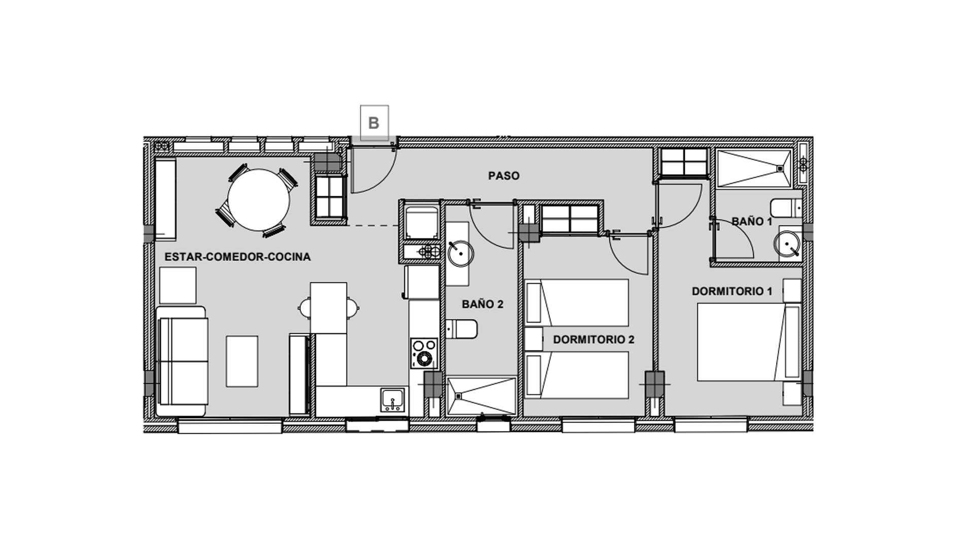 Apartamento en Living Estepona, Alicante, España 2 dormitorios, 82.61 m2 No. 147086