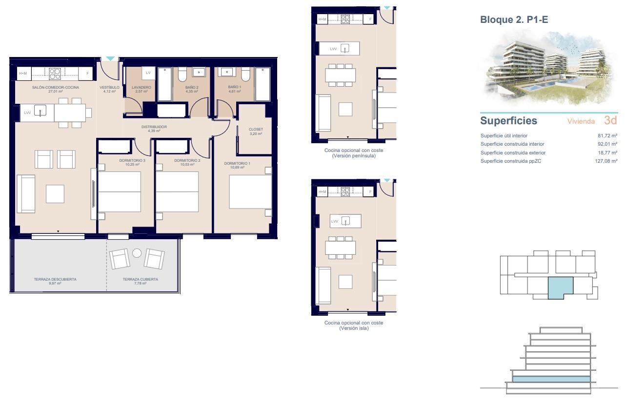 Apartament w Villajoyosa, Alicante, Hiszpania 3 sypialnie, 127 mkw. nr 133728