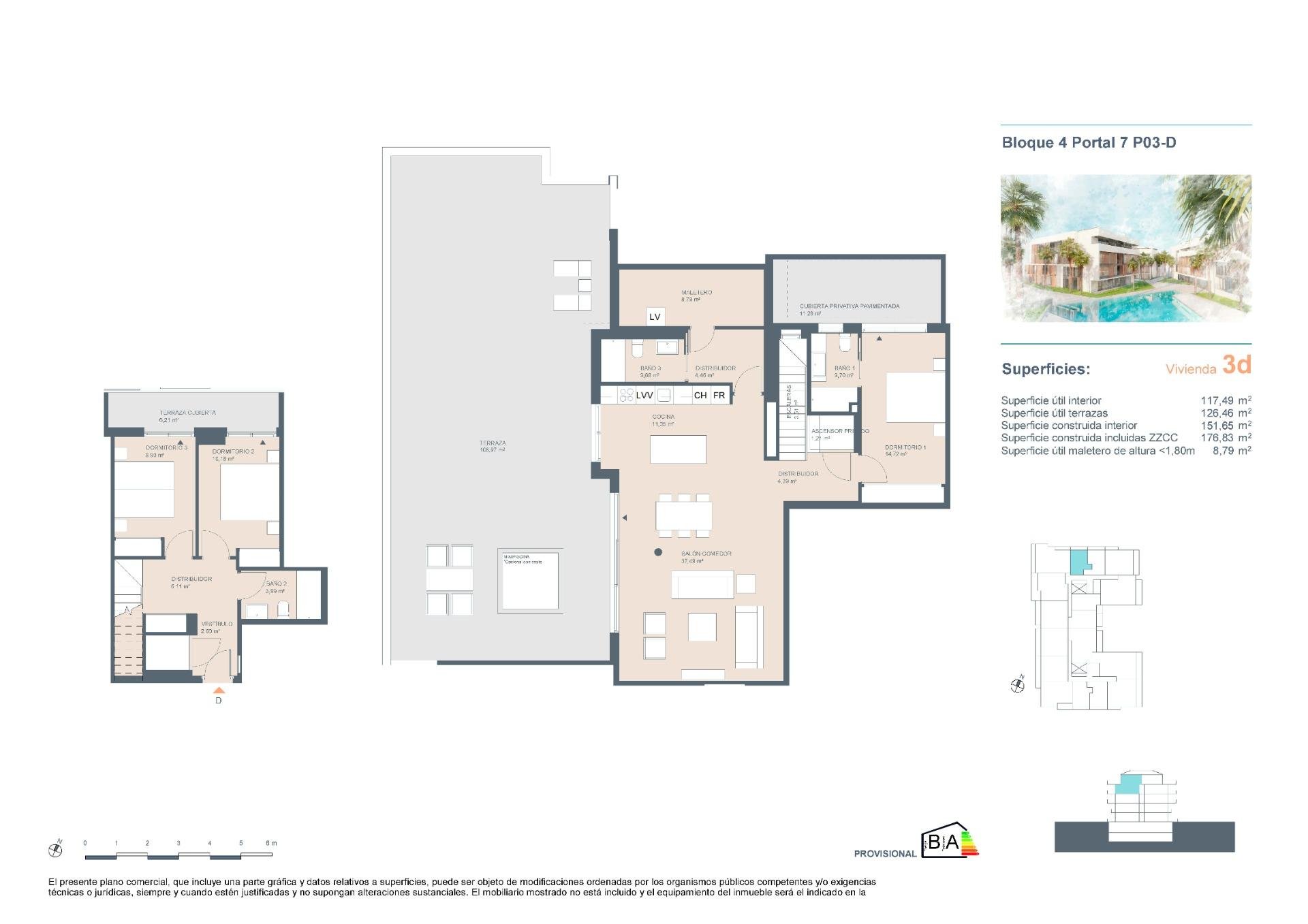 Appartamento a Javea, Alicante, Spagna 3 camere da letto, 151 mq. N° 133730