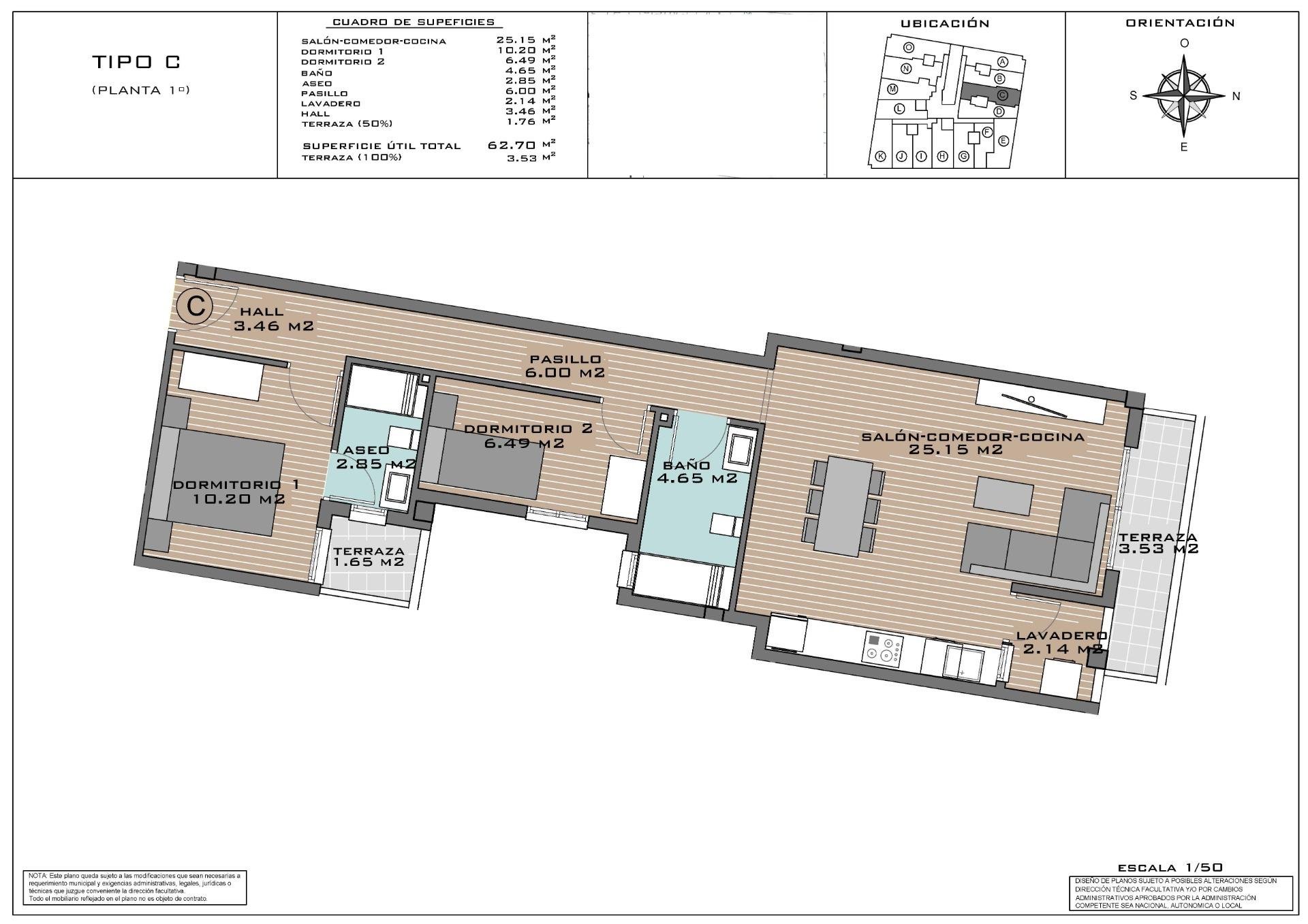 Appartamento a Algorfa, Alicante, Spagna 2 camere da letto, 64 mq. N° 183708
