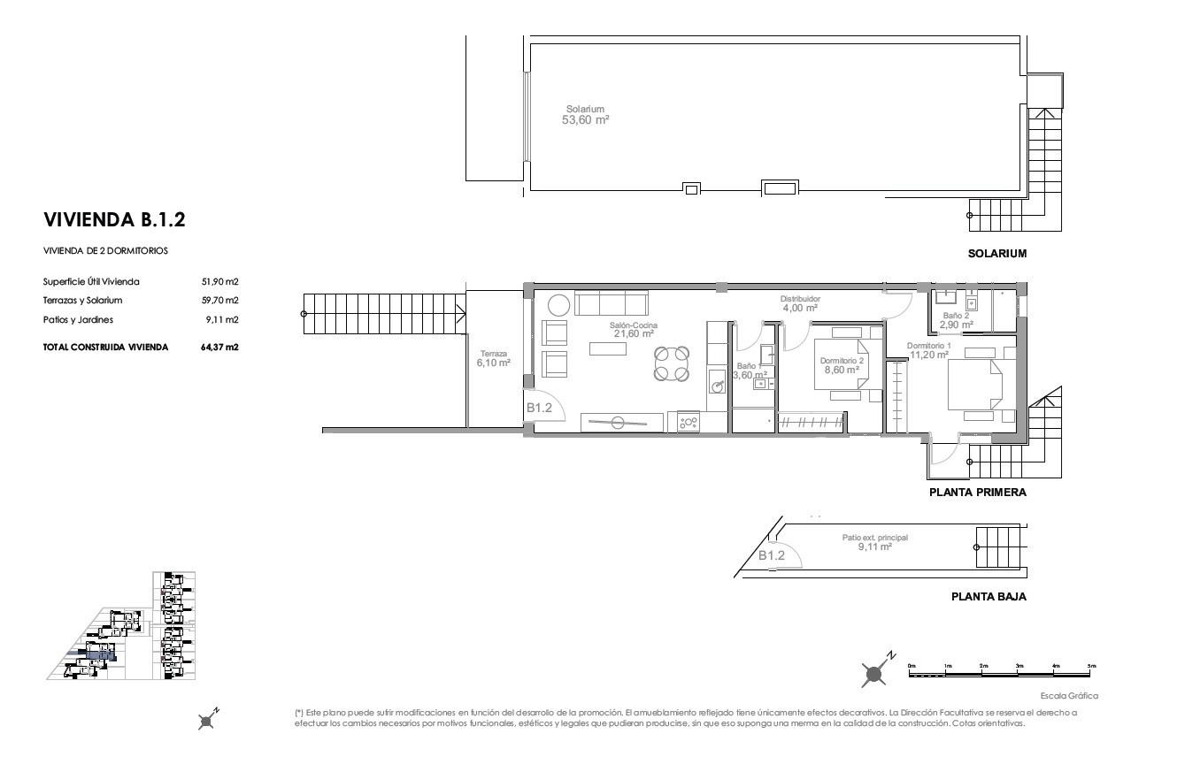 Bungalow in Puerto de Mazarron, Murcia, Spain 2 bedrooms, 64 sq.m. No. 143439