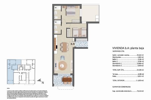 Apartamento en venta en Torre de la Horadada, Alicante, España 2 dormitorios, 73 m2 No. 190974 - foto 26
