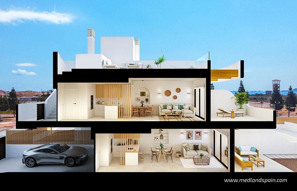 Apartment à Los Alcazares, Murcia, Espagne 2 chambres, 65 m2 No. 139078