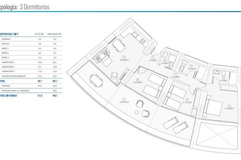 Apartment for sale in Benidorm, Alicante, Spain 2 bedrooms, 138 sq.m. No. 165216 - photo 7