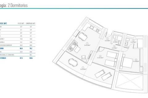 Apartment for sale in Benidorm, Alicante, Spain 2 bedrooms, 138 sq.m. No. 165216 - photo 6