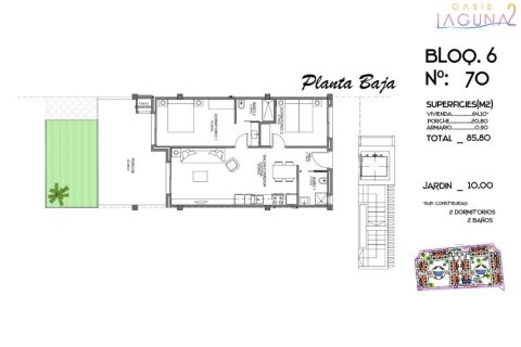 Huoneisto myytävänä Guardamar del Segura, Alicante, Espanja, 2 makuuhuonetta, 64 m2 No. 142181 - kuva 10