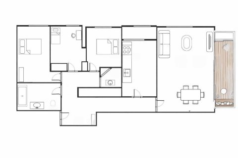Huoneisto myytävänä Salou, Tarragona, Espanja, 3 makuuhuonetta, 98 m2 No. 168496 - kuva 3