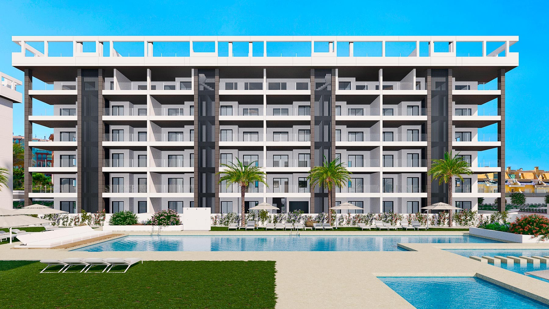 Apartment in Torrevieja, Alicante, Spain 2 bedrooms, 66 sq.m. No. 76909