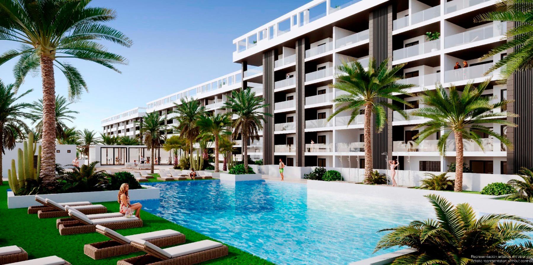 Apartment in Torrevieja, Alicante, Spain 2 bedrooms, 66 sq.m. No. 76909