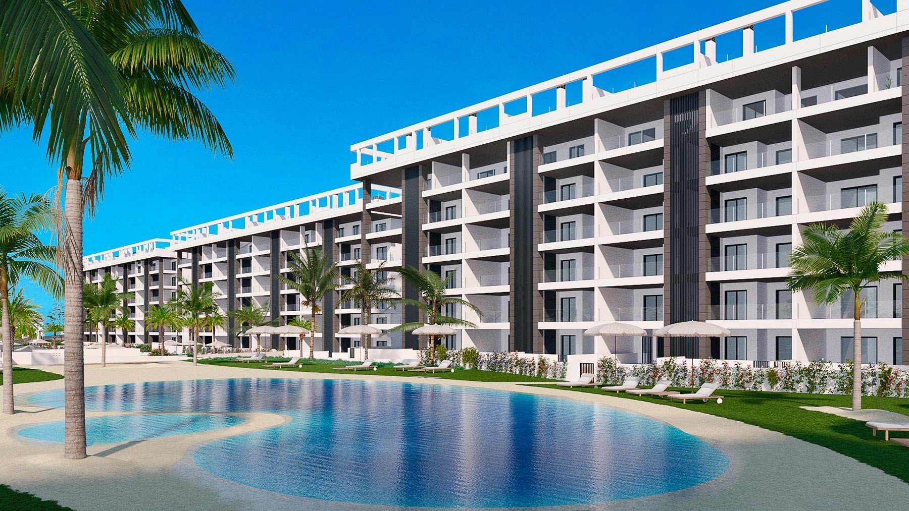 Apartment in Torrevieja, Alicante, Spain 2 bedrooms, 66 sq.m. No. 76909