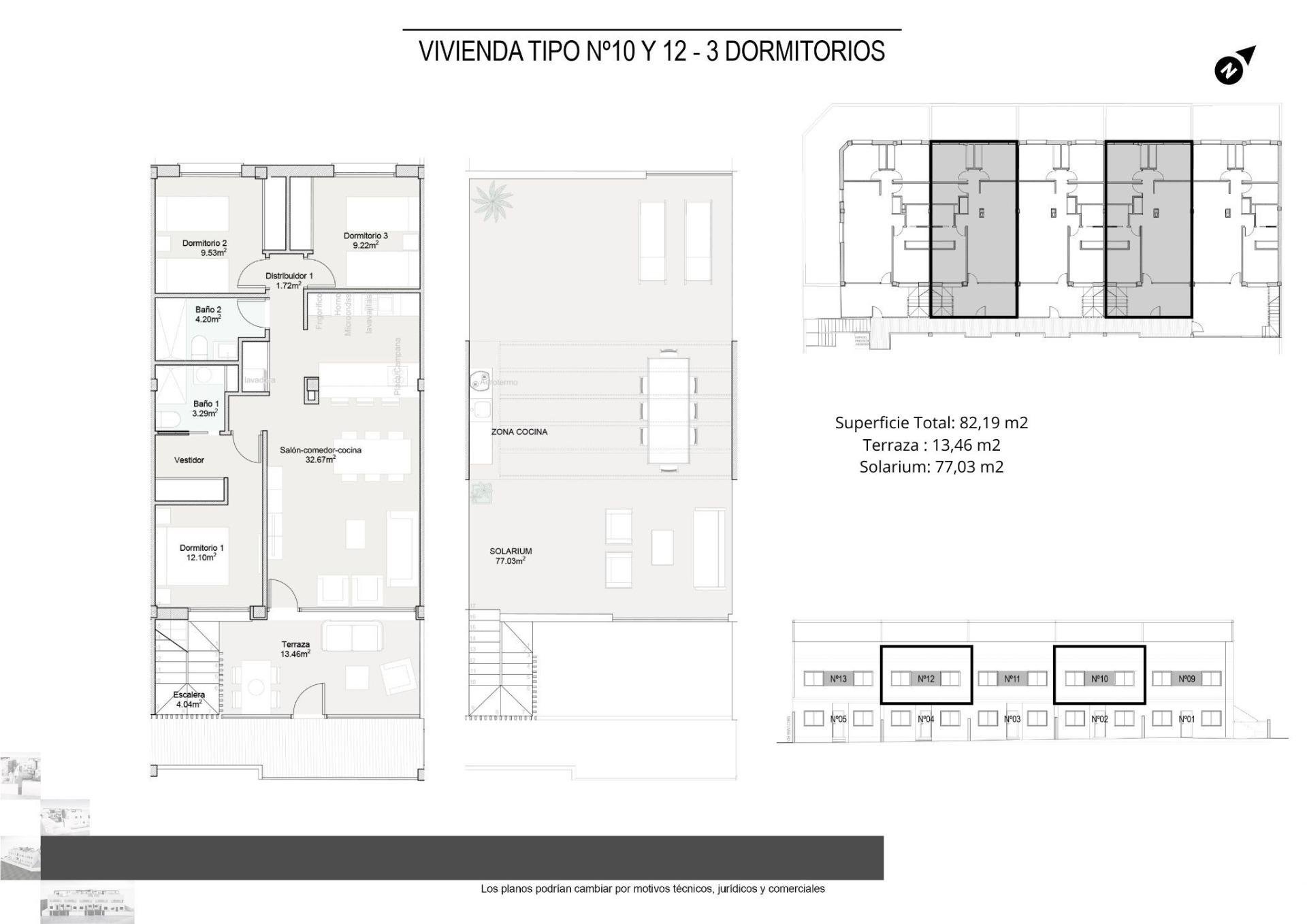 Bungalowi Pilar de la Horadada, Alicante, Espanja 3 makuuhuonetta, 82 m2 No. 111328