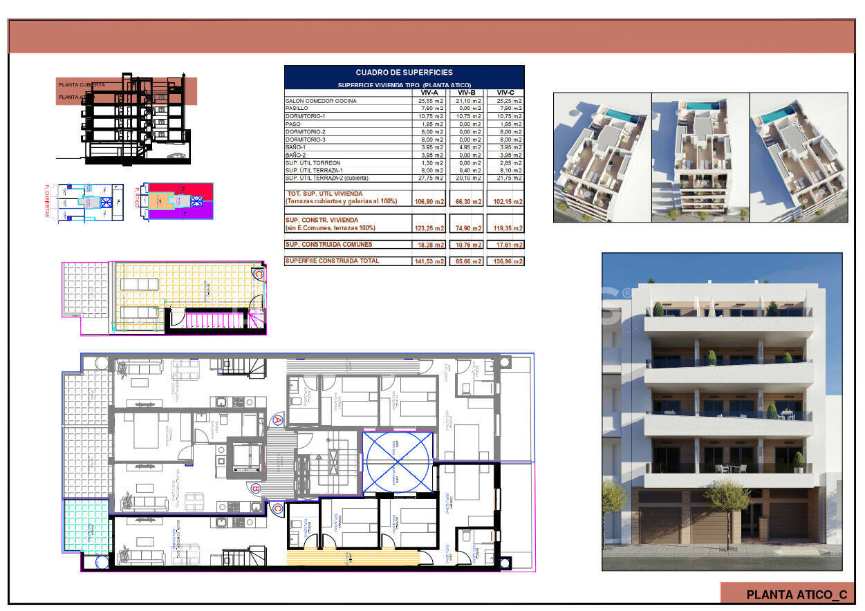 Apartament w Torrevieja, Alicante, Hiszpania 3 sypialnie, 92 mkw. nr 149660