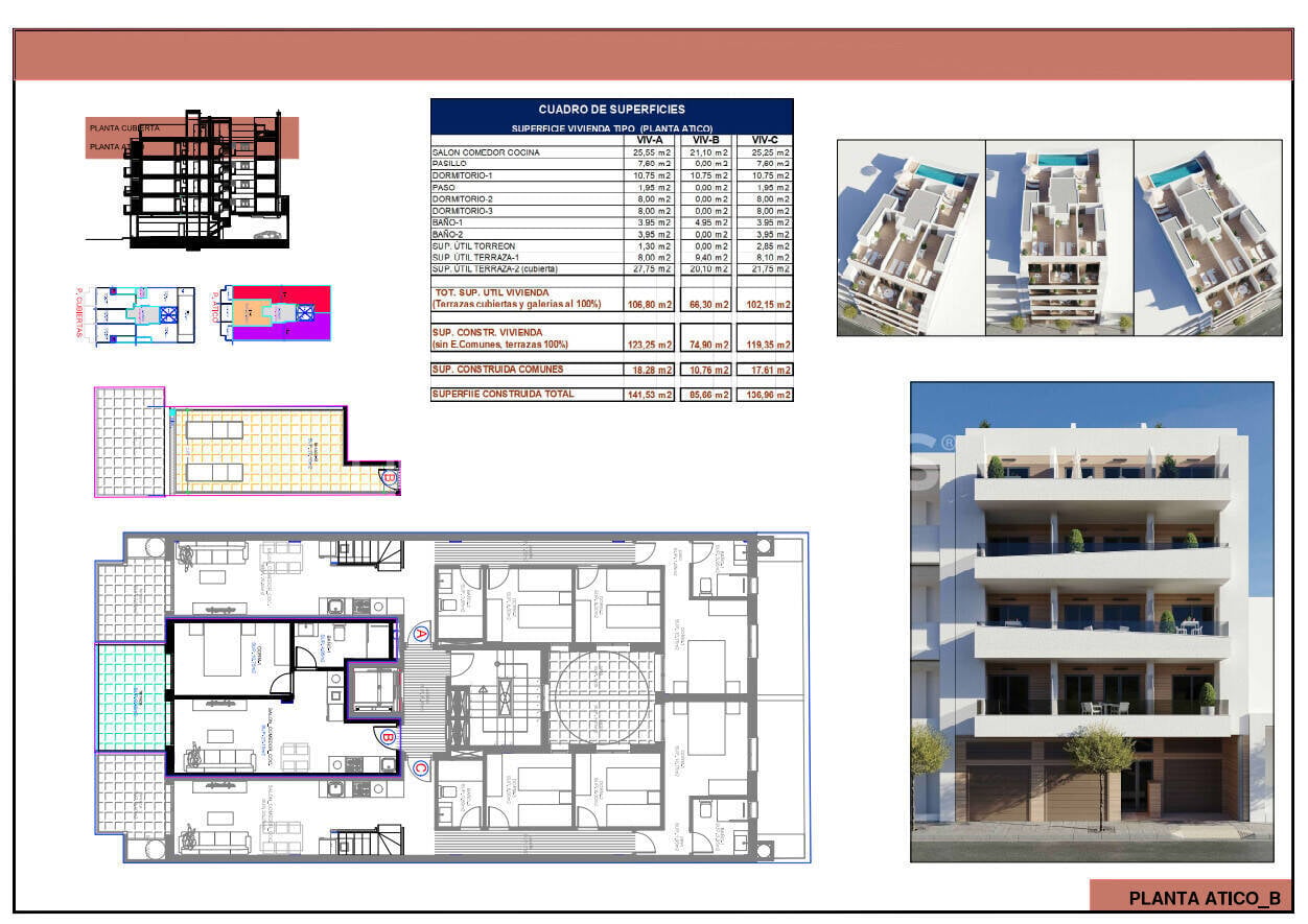 Apartament w Torrevieja, Alicante, Hiszpania 3 sypialnie, 92 mkw. nr 149660