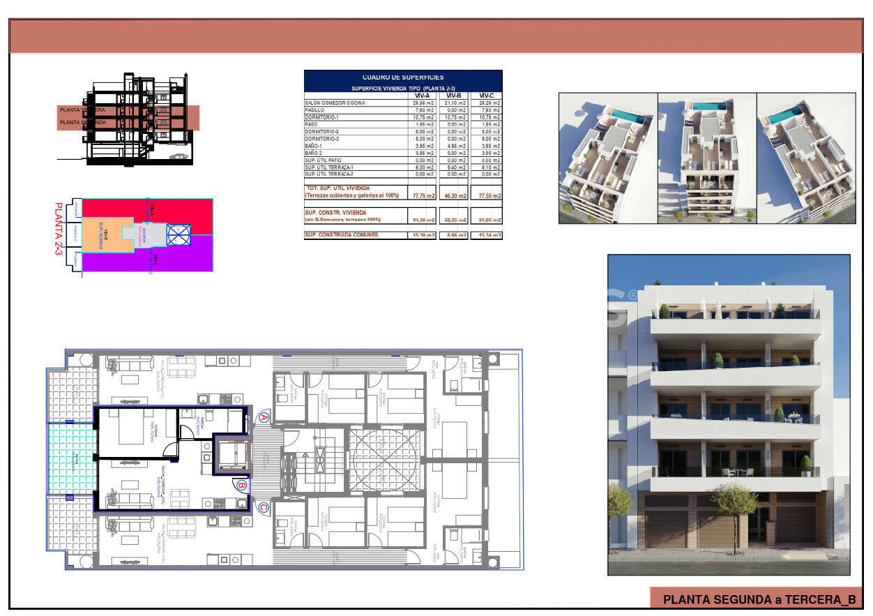 Apartament w Torrevieja, Alicante, Hiszpania 3 sypialnie, 92 mkw. nr 149660