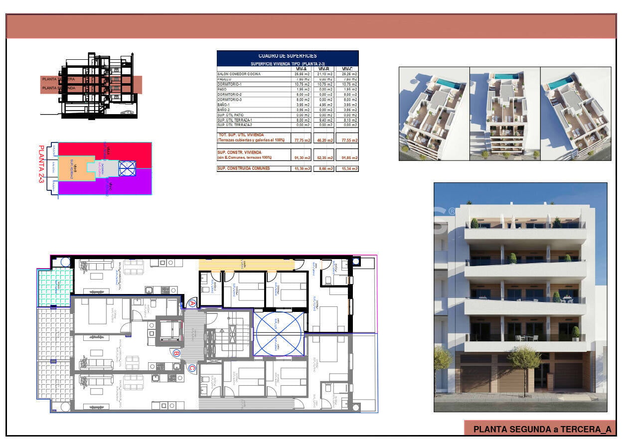 Apartament w Torrevieja, Alicante, Hiszpania 3 sypialnie, 92 mkw. nr 149660
