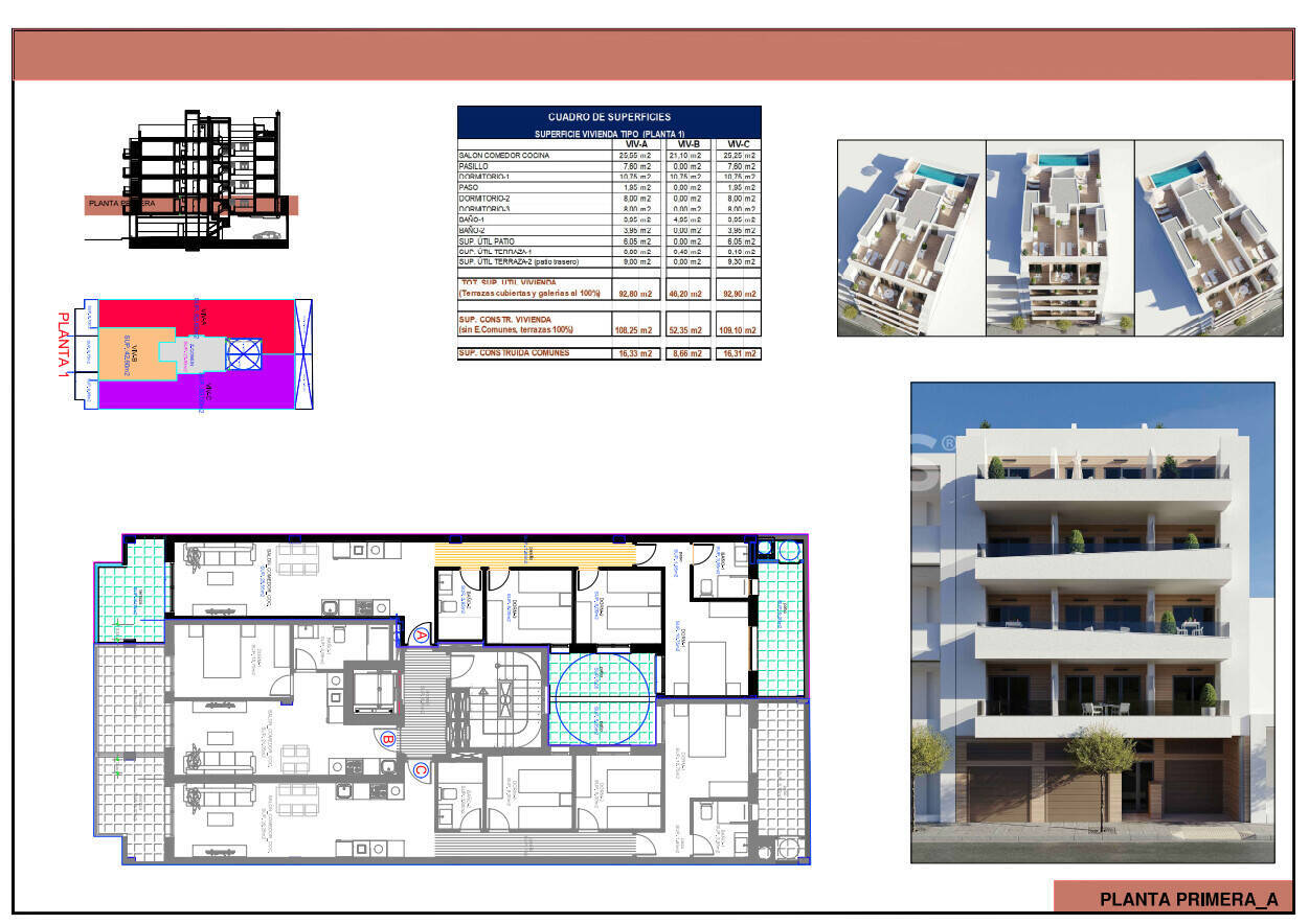 Apartament w Torrevieja, Alicante, Hiszpania 3 sypialnie, 92 mkw. nr 149660