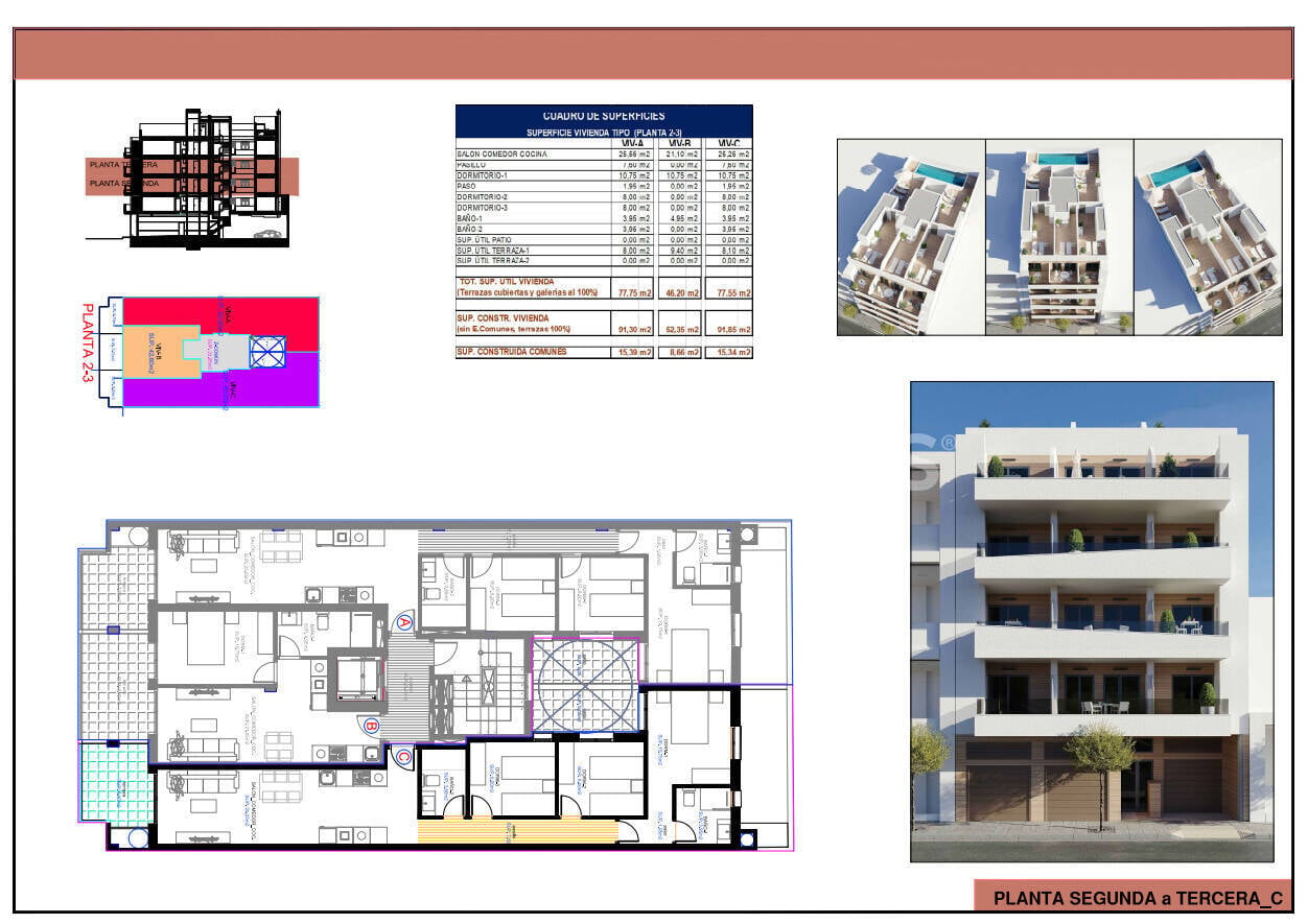 Apartament w Torrevieja, Alicante, Hiszpania 3 sypialnie, 92 mkw. nr 149660