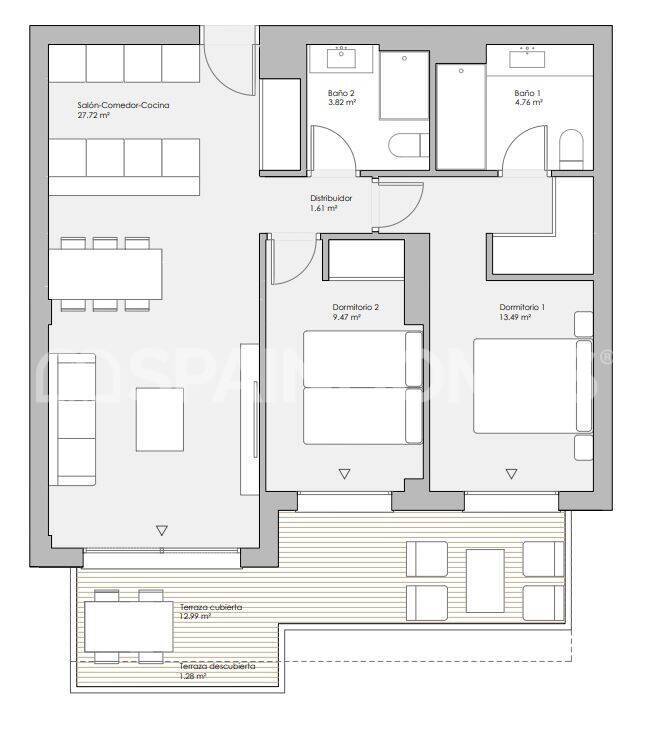 Penthouse à Mijas, Malaga, Espagne 2 chambres, 168 m2 No. 146458